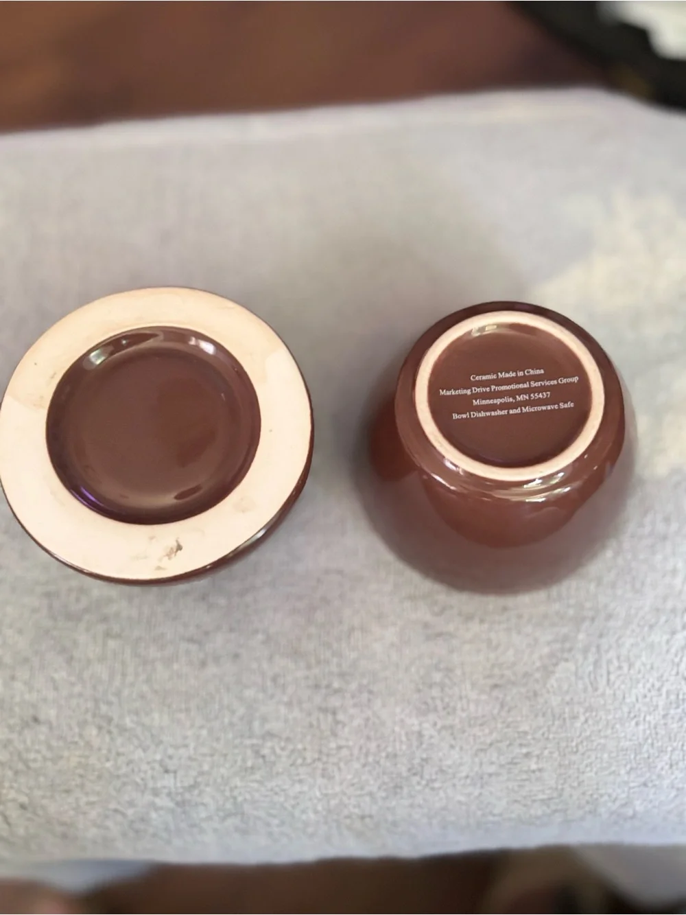 Kahlua brown ceramic chocolate fondue with a 'KAHLUA' logo